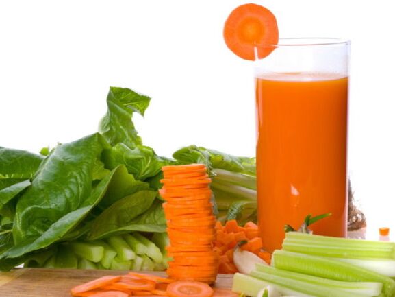 Freshly squeezed varicose vein juices